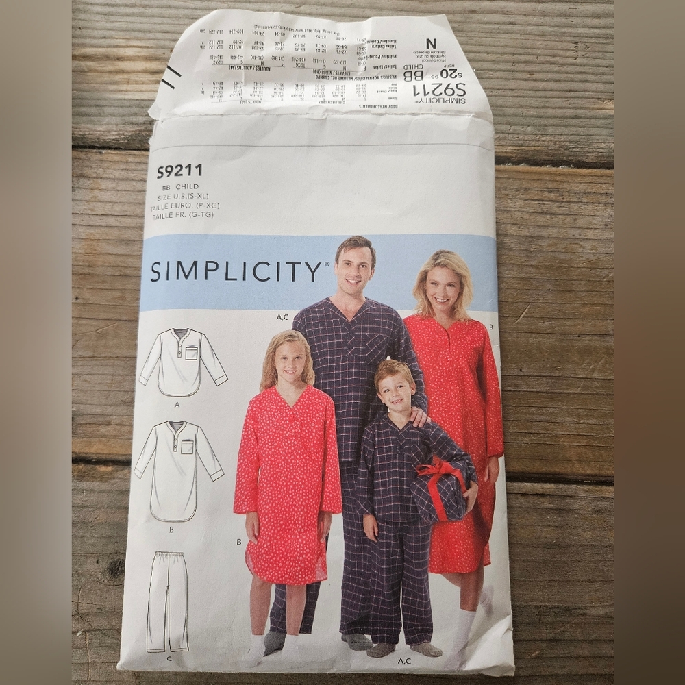Simplicity Pajamas Pattern